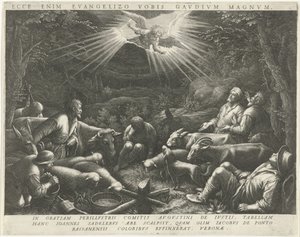 Zwiastowanie pasterzom autorstwa Johann Sadeler (I)
