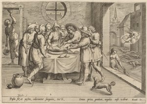 Przygotowanie do Paschy, 1585. autorstwa Johann Sadeler I
