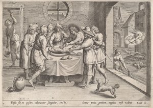 Przygotowanie do Paschy, ok. 1585. autorstwa Johann Sadeler I