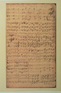 Rękopis autografu, Kantata BWV 180 "Schmucke dich o liebe Seele" J.S. Bacha (tusz na papierze) autorstwa Johann Sebastian Bach