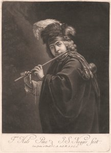 Chłopiec grający na flecie autorstwa Johann Simon Negges