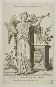 Sława, płyta 1 z Parnassus Biceps autorstwa Johann Theodor de Bry