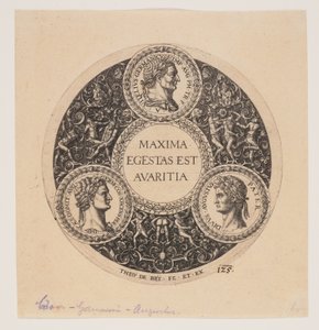 Maxima Egestas Est Avaritia, Konstrukcja naczynia z nóżką autorstwa Johann Theodor de Bry