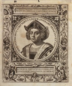 Portret Krzysztofa Kolumba autorstwa Johann Theodor de Bry