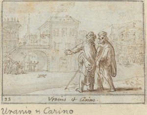 Uranio i Carino, 1640. autorstwa Johann Wilhelm Baur