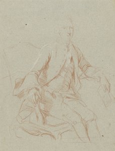 Siedzący pan z książką autorstwa Johann Wilhelm Böttner