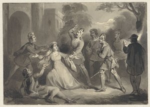 Morderstwo Alidy van Poelgeest, 1392 autorstwa Johann Wilhelm Kaiser (I)