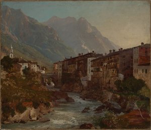 Widok na Chiavennę autorstwa Johann Wilhelm Schirmer