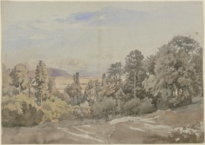 Las z dalekim widokiem autorstwa Johann Wilhelm Schirmer