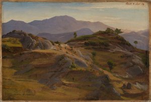 Krajobraz w okolicach Civitelli autorstwa Johann Wilhelm Schirmer