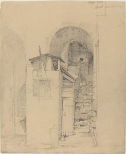 Zrujnowane schody w Neuss autorstwa Johann Wilhelm Schirmer