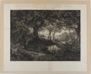 Duży włoski krajobraz autorstwa Johann Wilhelm Schirmer