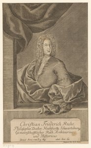 Portret Christiana Friedricha Ruhe .a autorstwa Johann Wolfgang Heinrich Stockmar