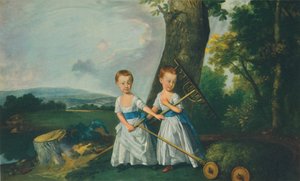 Sukienka dla dzieci: The Blunt Boys, ok. 1767, 1948. autorstwa Johan Joseph Zoffany