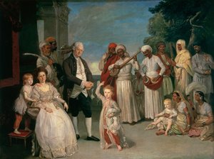 Sir Elijah i Lady Impey i ich troje dzieci autorstwa Johan Joseph Zoffany