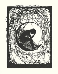 Sylwetka Johanny Beckmann (litografia)