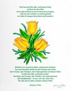 Bukiet tulipanów Rosental dla spokoju, radości, pokoju, bezpieczeństwa i wdzięczności