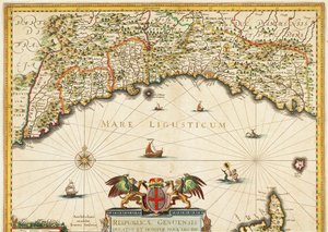Republika Genui, mapa Jana Baptist Vrients, miedzioryt autorstwa Johannes Baptista Vrints