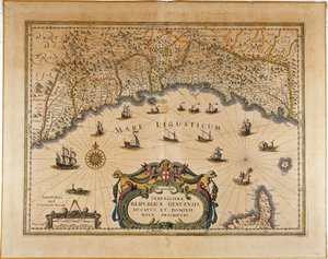 Republika Genui, mapa Jana Baptist Vrients, miedzioryt autorstwa Johannes Baptista Vrints