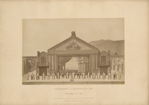 Pasja z Ober-Ammergau - proscenium z chórem autorstwa Johannes Bernhard