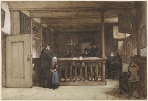 Payday: Izba Radnych w Domu Sądu w Nieuw-Loosdrecht, ozdobiona XVII-wiecznymi figurami autorstwa Johannes Bosboom