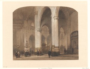 Zobacz w St. Laurenskerk w Rotterdamie autorstwa Johannes Bosboom