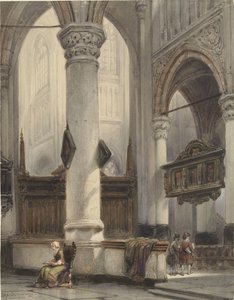 Wnętrze Nowego Kościoła w Delft autorstwa Johannes Bosboom