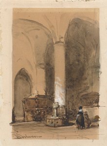 Wnętrze kościoła Hattem autorstwa Johannes Bosboom