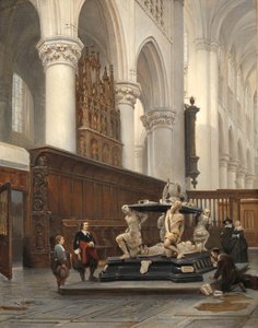 Chór O.L.-Vrouwekerk w Bredzie z grobowcem Engelberta II z Nassau Chór kościoła NMP w Bredzie z grobem Engelberta II z Nassau