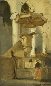 Ambona Kościoła w Hoorn autorstwa Johannes Bosboom