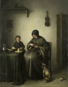 Kobieta krojąca chleb