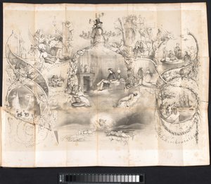 Karykatura w studenckim almanachu Lejdy, 1854