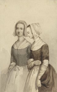 Dwie osierocone dziewczynki (?) autorstwa Johannes Christiaan d