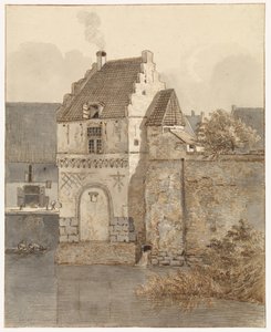 Widok na Bottelpoort w Oude Haven w Nijmegen