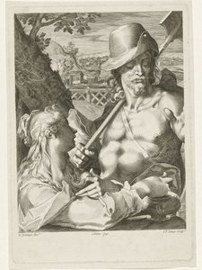 Chrystus ukazuje się Marii Magdalenie jako ogrodnik autorstwa Johannes Fredericus Lange