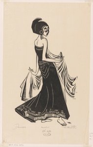 Danseres (oryginalny tytuł na obiekcie) autorstwa Johannes Frederik Engelbert ten Klooster (signed by artist)
