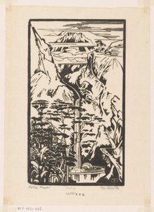 Helling Merapi (oryginalny tytuł na obiekcie) autorstwa Johannes Frederik Engelbert ten Klooster (signed by artist)