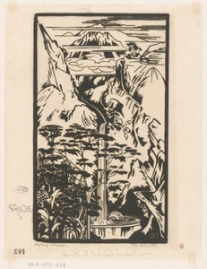 Helling Merapi (oryginalny tytuł na obiekcie) autorstwa Johannes Frederik Engelbert ten Klooster (signed by artist)