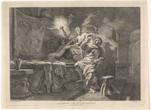 Ceres zapobiega zamordowaniu Triptolemusa Lyncus i Loup-cervier (tytuł na obiekcie) Przedstawienia biblijne, mitologiczne i alegoryczne (tytuł serii)