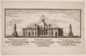 „Utworzenie szpitala wojskowego na tysiąc osób” autorstwa Johannes Gottfred Bradt
