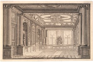 Jadalnia w Chr. Dwór VII w Amalienborg autorstwa Johannes Gottfred Bradt