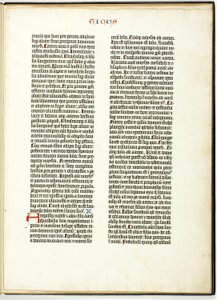 Liść Biblii Gutenberga autorstwa Johannes Gutenberg