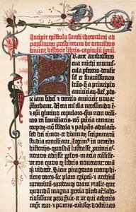 Strona z Biblii Gutenberga, c1455 autorstwa Johannes Gutenberg