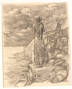 Ilustracja do Alfreda Tennysona „Enoch Arden” autorstwa Johannes Holbek