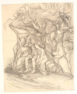 Ilustracja do Alfreda Tennysona „Enoch Arden” autorstwa Johannes Holbek