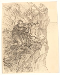 Ilustracja do Alfreda Tennysona „Enoch Arden” autorstwa Johannes Holbek