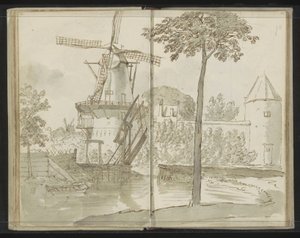 Wiatrak Delft na Spoorsingel autorstwa Johannes Huibert Prins