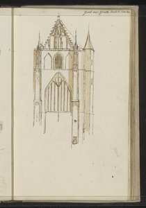 Fasada Grote Kerk w Haarlemie autorstwa Johannes Huibert Prins