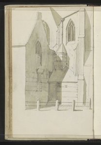 Widok z boku na Grote Kerk w Hoorn autorstwa Johannes Huibert Prins