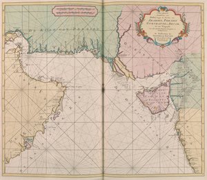 Mapa Arabii, Persji, Gijaratu i Dekki autorstwa Johannes II Van Keulen